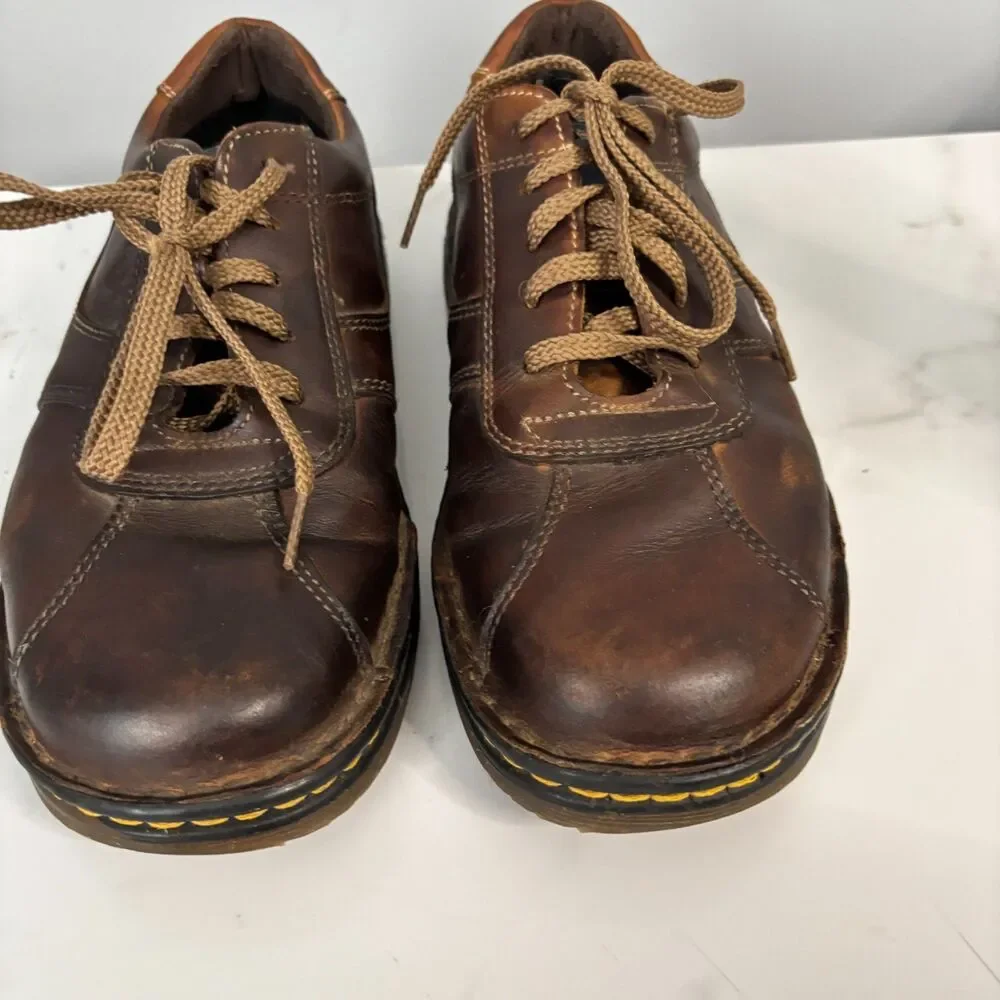 Dr. Martens Men Vintage Leather Shoes Loafer Oxford 8A91 Bowling Peanut Size 9
